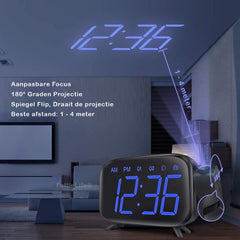 FettleLife PROX20 Wekkerradio met Projectie Klok