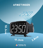 FettleLife PROX20 Wekkerradio met Projectie Klok