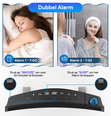 FettleLife PROX50 Wekkerradio met Projectie Klok