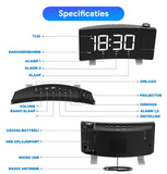 FettleLife PROX50 Wekkerradio met Projectie Klok