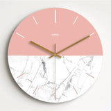Pink and Marble Wall Clock